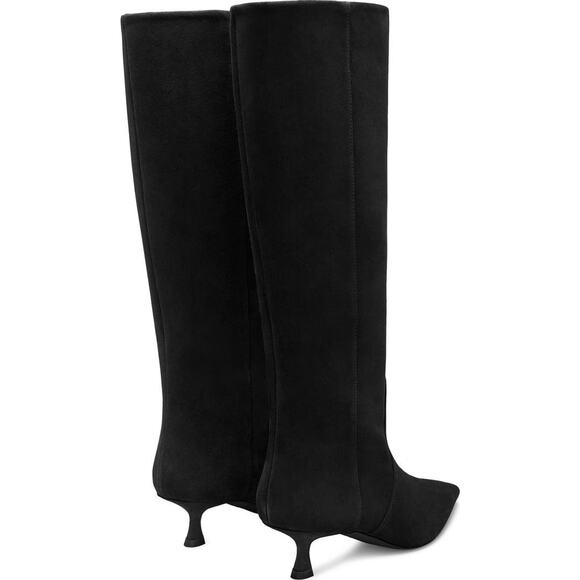 Stuart Weitzman $850 NAOMI 50 Woman’s Knee High Boots Size 9B NIB Black Suede - Picture 3 of 12
